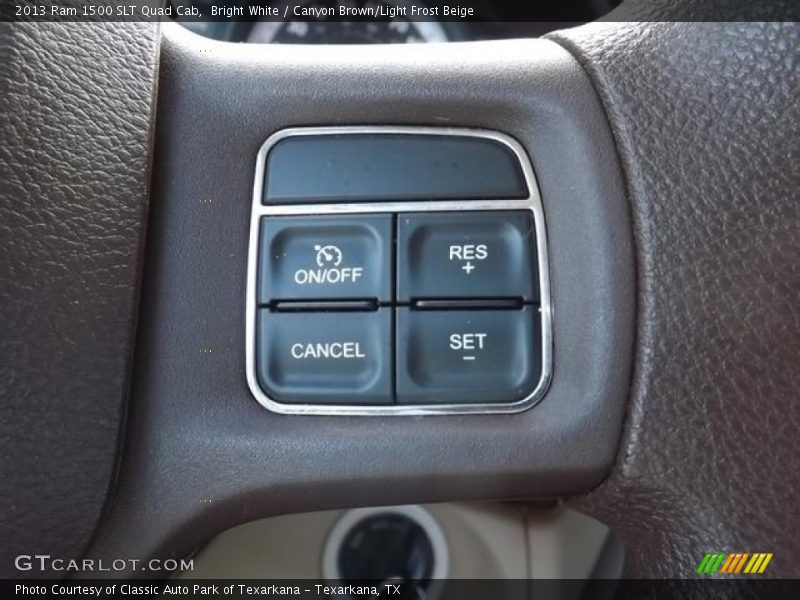 Bright White / Canyon Brown/Light Frost Beige 2013 Ram 1500 SLT Quad Cab
