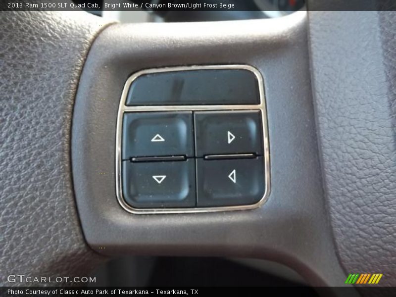 Bright White / Canyon Brown/Light Frost Beige 2013 Ram 1500 SLT Quad Cab