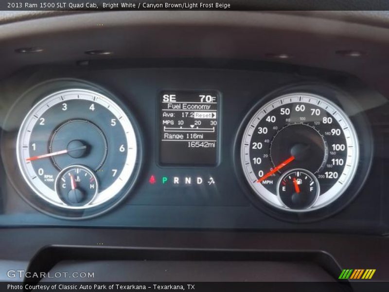 Bright White / Canyon Brown/Light Frost Beige 2013 Ram 1500 SLT Quad Cab