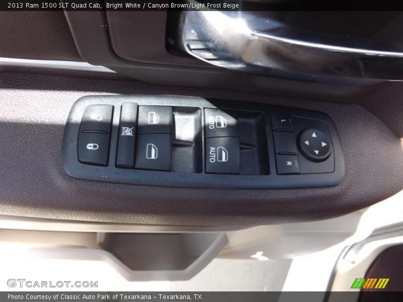 Bright White / Canyon Brown/Light Frost Beige 2013 Ram 1500 SLT Quad Cab