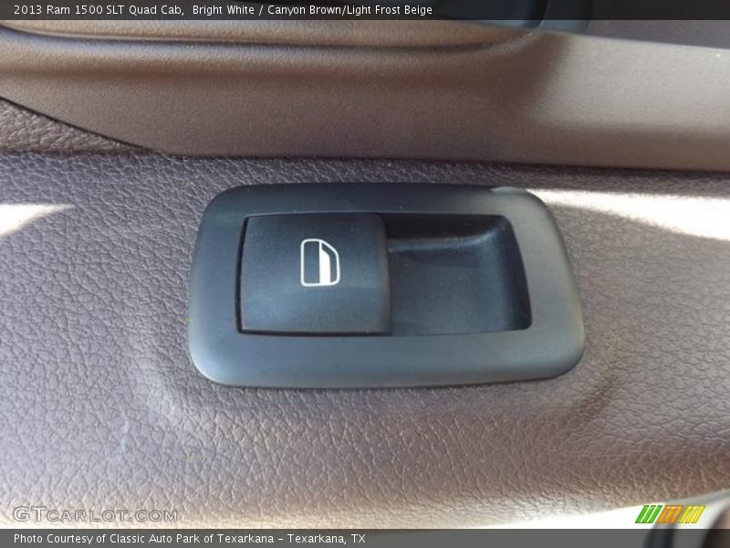 Bright White / Canyon Brown/Light Frost Beige 2013 Ram 1500 SLT Quad Cab