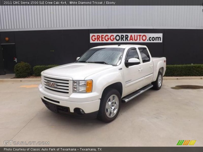 White Diamond Tricoat / Ebony 2011 GMC Sierra 1500 SLE Crew Cab 4x4