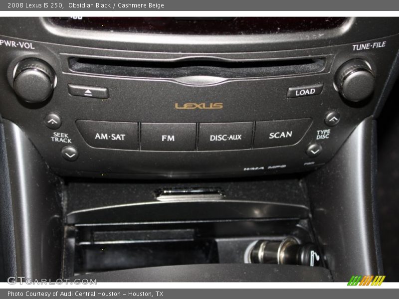 Obsidian Black / Cashmere Beige 2008 Lexus IS 250