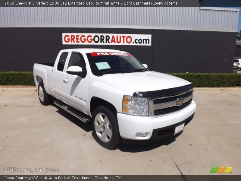 Summit White / Light Cashmere/Ebony Accents 2008 Chevrolet Silverado 1500 LTZ Extended Cab