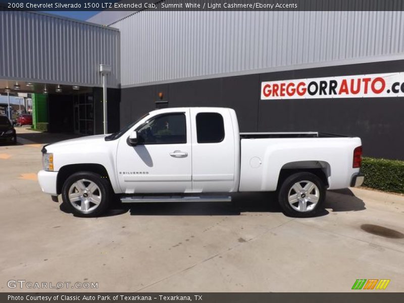 Summit White / Light Cashmere/Ebony Accents 2008 Chevrolet Silverado 1500 LTZ Extended Cab