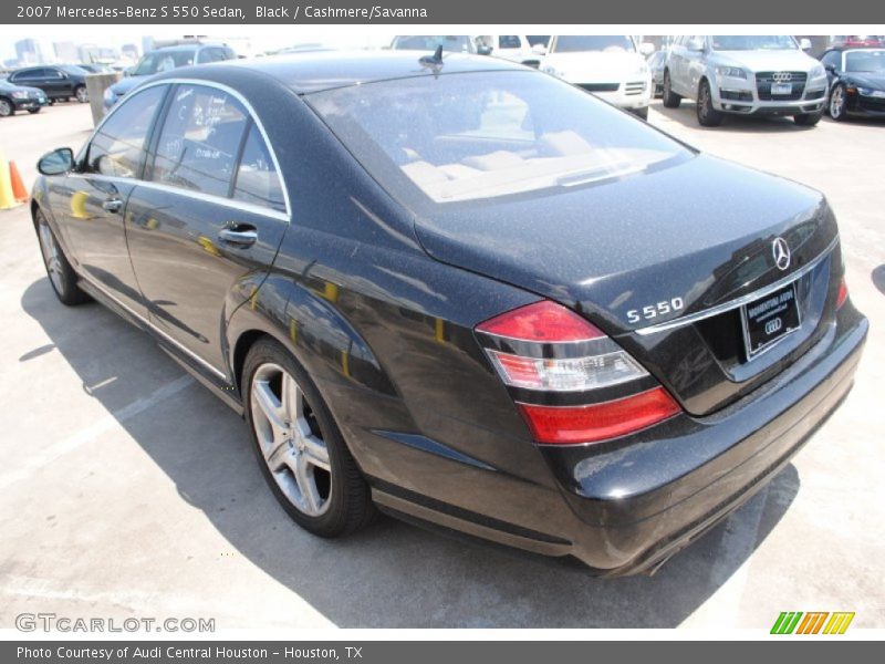 Black / Cashmere/Savanna 2007 Mercedes-Benz S 550 Sedan