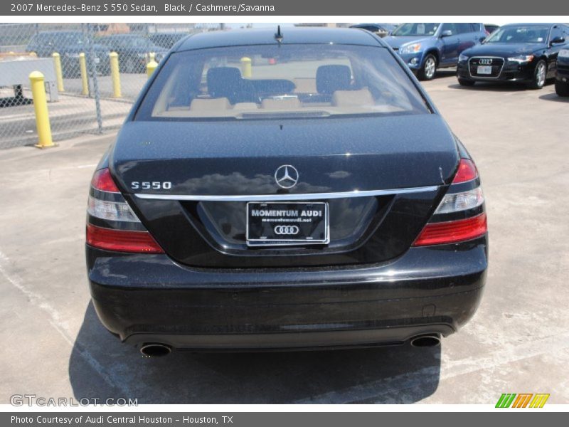 Black / Cashmere/Savanna 2007 Mercedes-Benz S 550 Sedan