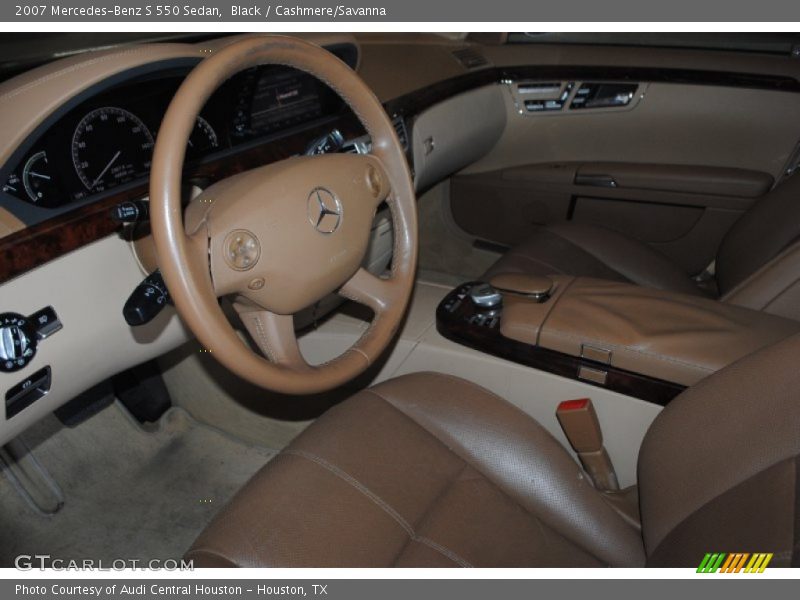 Black / Cashmere/Savanna 2007 Mercedes-Benz S 550 Sedan