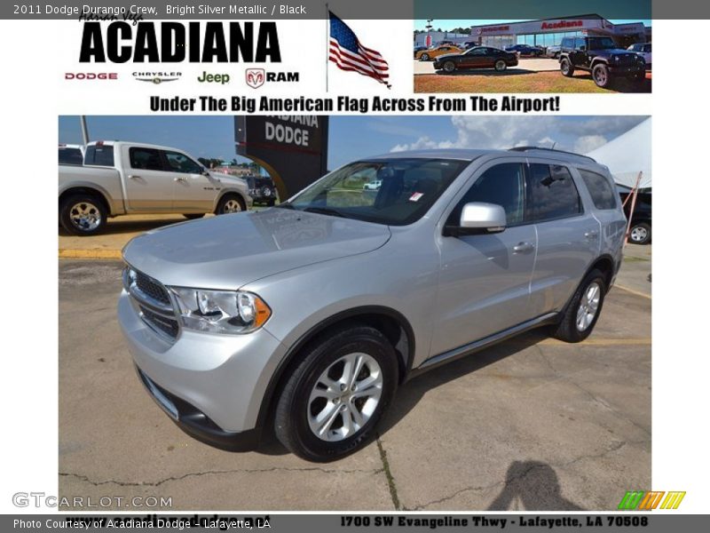 Bright Silver Metallic / Black 2011 Dodge Durango Crew