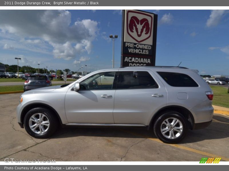 Bright Silver Metallic / Black 2011 Dodge Durango Crew