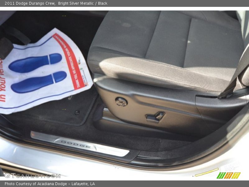 Bright Silver Metallic / Black 2011 Dodge Durango Crew