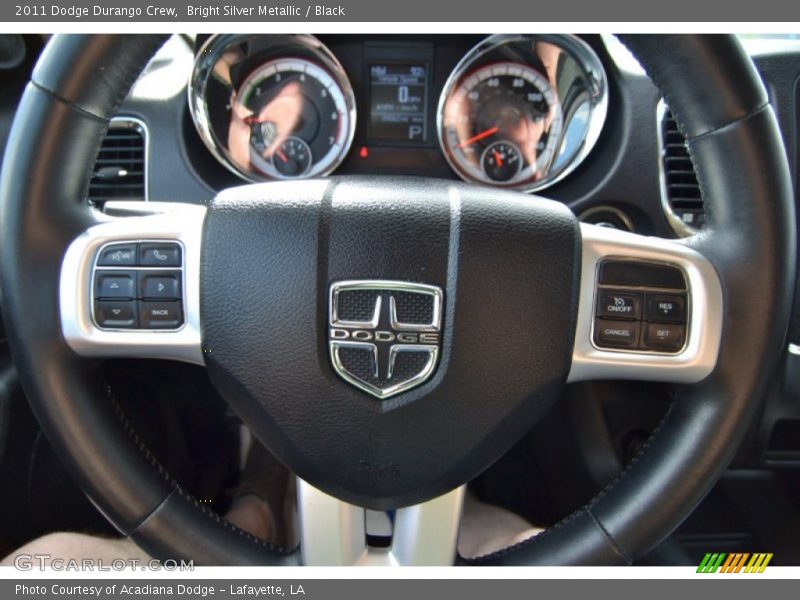 Bright Silver Metallic / Black 2011 Dodge Durango Crew