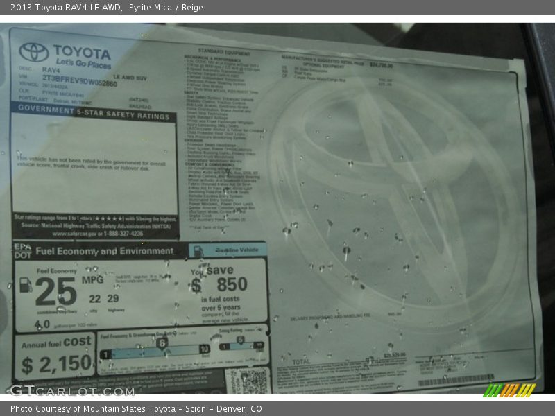 Pyrite Mica / Beige 2013 Toyota RAV4 LE AWD