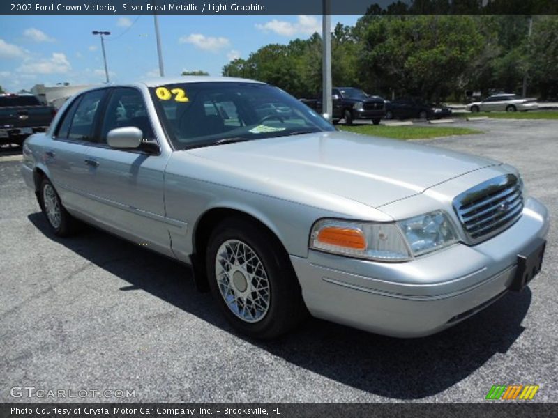 Silver Frost Metallic / Light Graphite 2002 Ford Crown Victoria