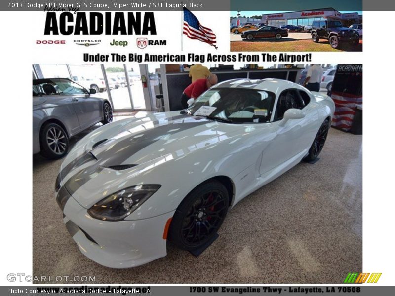 Viper White / SRT Laguna Black 2013 Dodge SRT Viper GTS Coupe