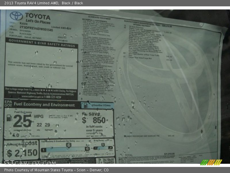 Black / Black 2013 Toyota RAV4 Limited AWD