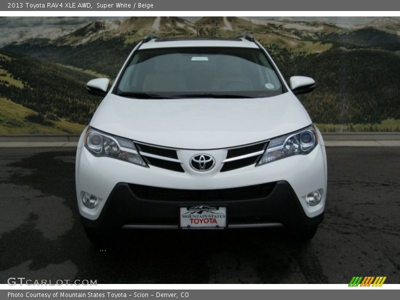 Super White / Beige 2013 Toyota RAV4 XLE AWD