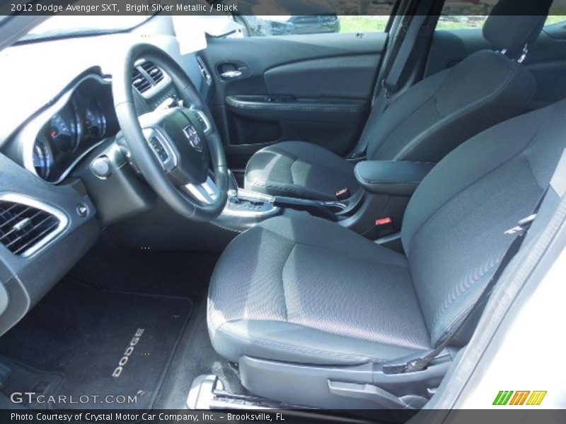Bright Silver Metallic / Black 2012 Dodge Avenger SXT