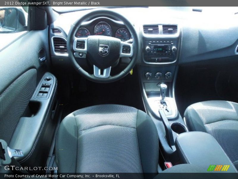 Bright Silver Metallic / Black 2012 Dodge Avenger SXT