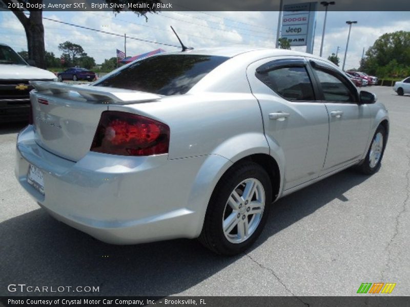 Bright Silver Metallic / Black 2012 Dodge Avenger SXT