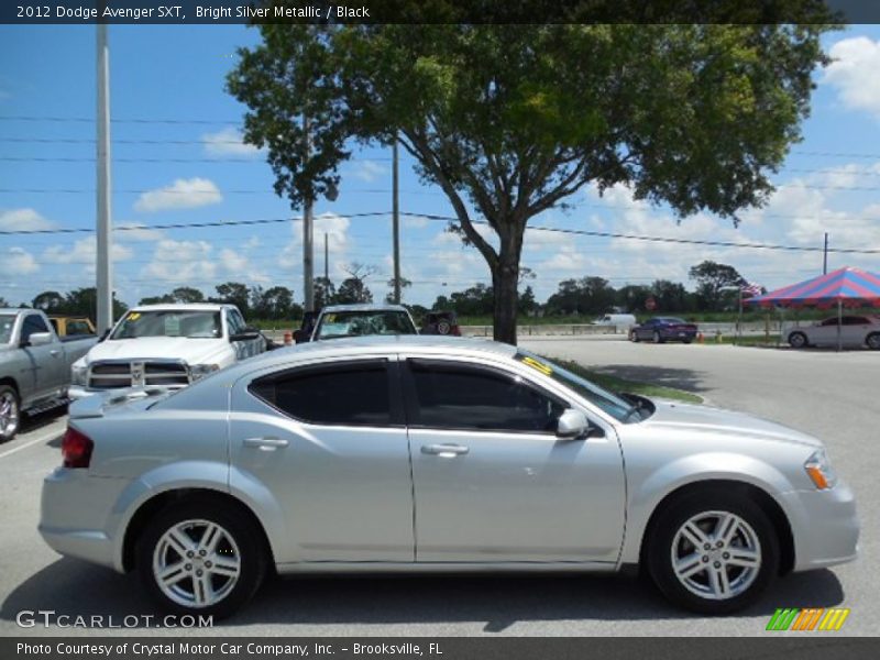 Bright Silver Metallic / Black 2012 Dodge Avenger SXT