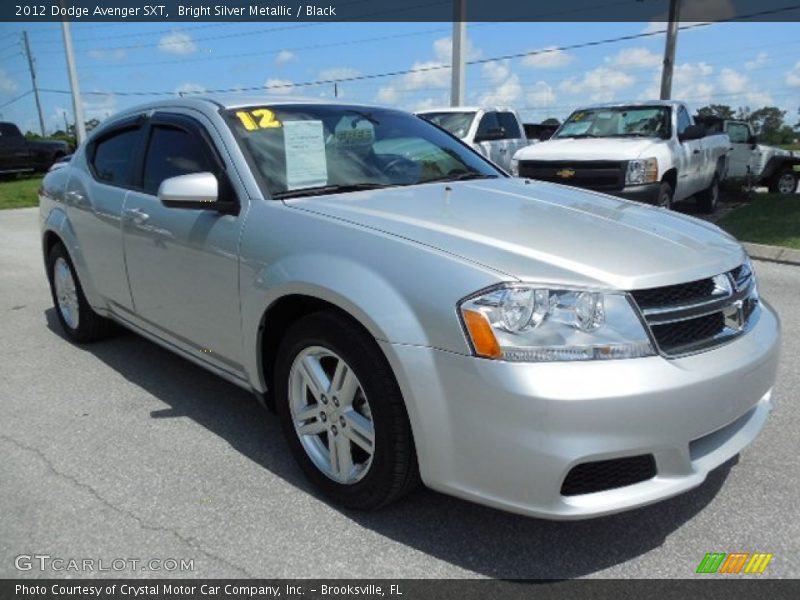 Bright Silver Metallic / Black 2012 Dodge Avenger SXT