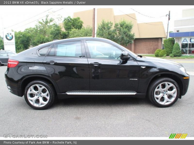 Black Sapphire Metallic / Oyster 2013 BMW X6 xDrive35i