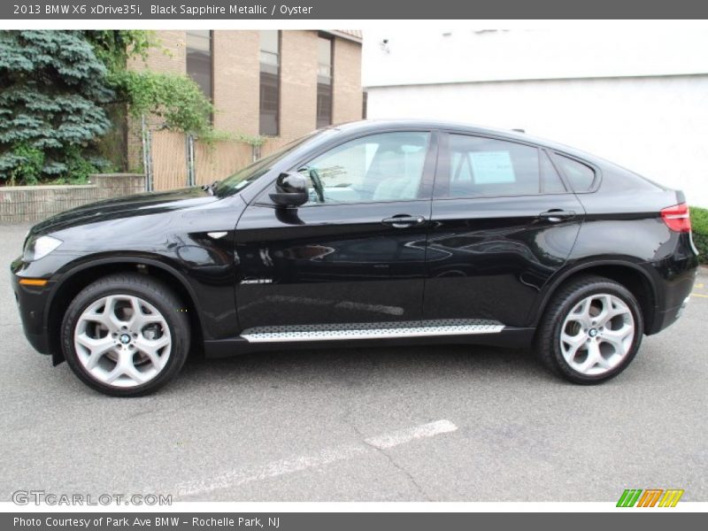 Black Sapphire Metallic / Oyster 2013 BMW X6 xDrive35i