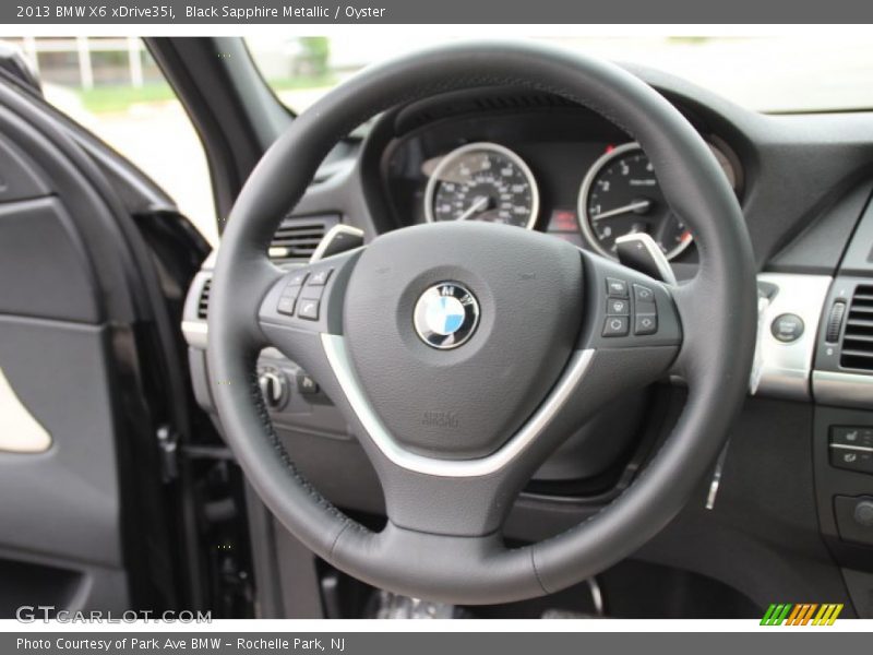 Black Sapphire Metallic / Oyster 2013 BMW X6 xDrive35i