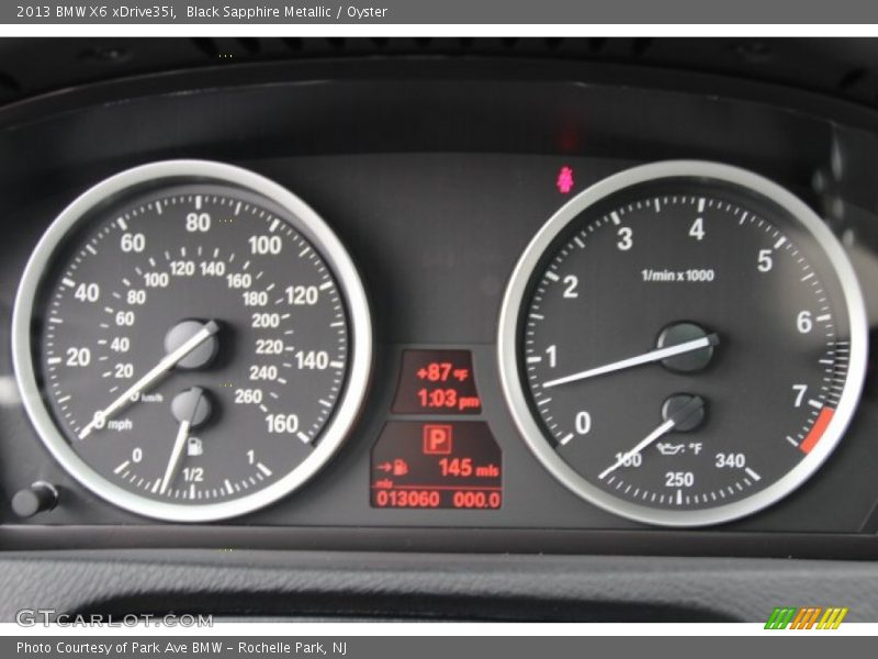 Black Sapphire Metallic / Oyster 2013 BMW X6 xDrive35i