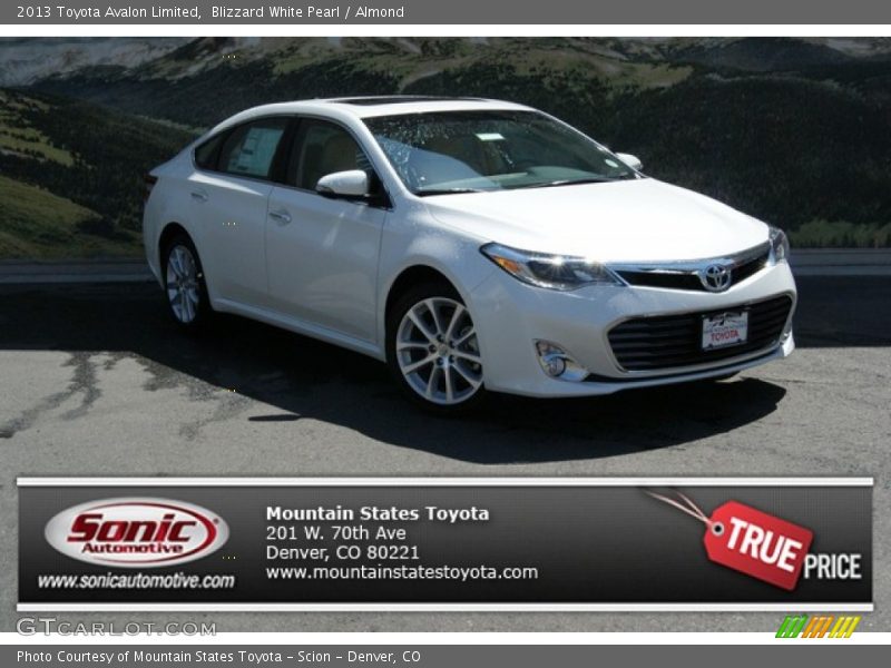 Blizzard White Pearl / Almond 2013 Toyota Avalon Limited