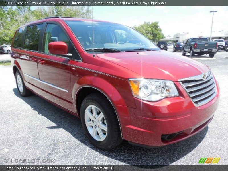 Inferno Red Crystal Pearl / Medium Slate Gray/Light Shale 2010 Chrysler Town & Country Touring