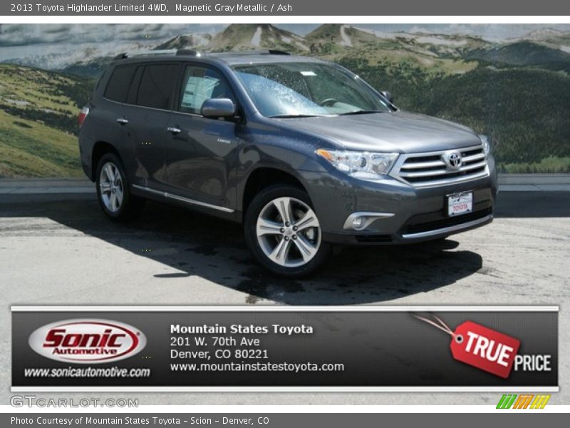 Magnetic Gray Metallic / Ash 2013 Toyota Highlander Limited 4WD