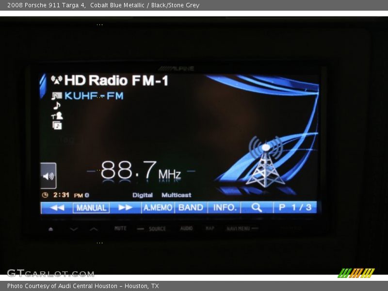 Cobalt Blue Metallic / Black/Stone Grey 2008 Porsche 911 Targa 4