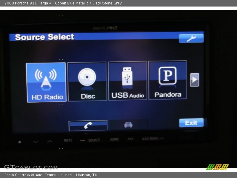 Cobalt Blue Metallic / Black/Stone Grey 2008 Porsche 911 Targa 4