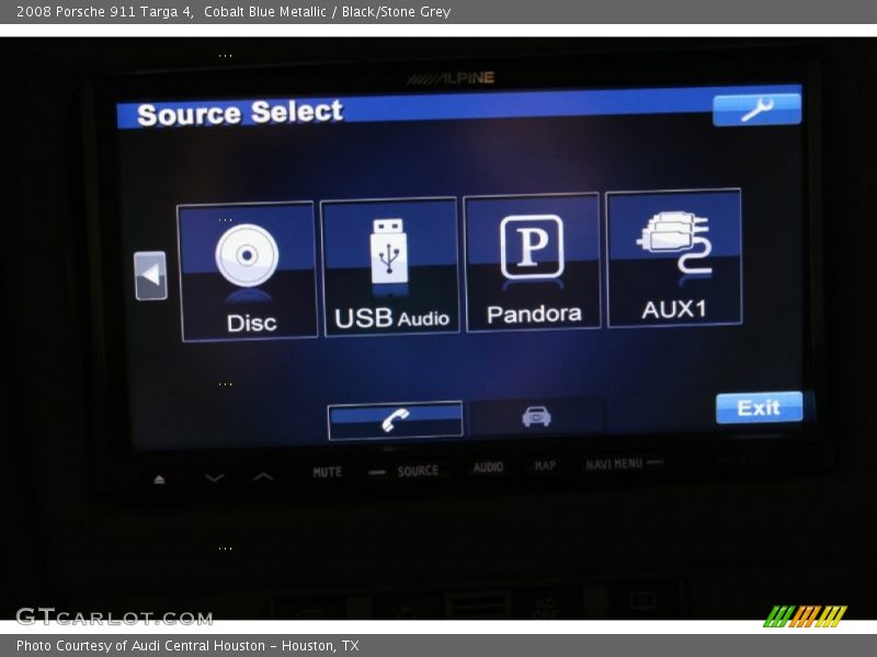 Cobalt Blue Metallic / Black/Stone Grey 2008 Porsche 911 Targa 4