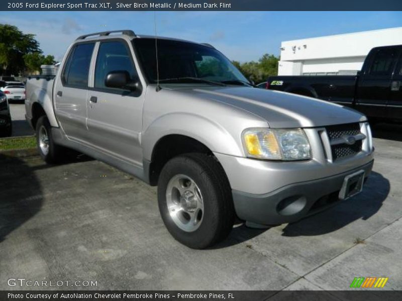 Silver Birch Metallic / Medium Dark Flint 2005 Ford Explorer Sport Trac XLT