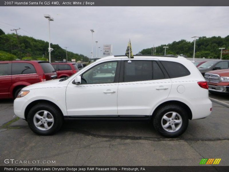 Arctic White / Beige 2007 Hyundai Santa Fe GLS 4WD