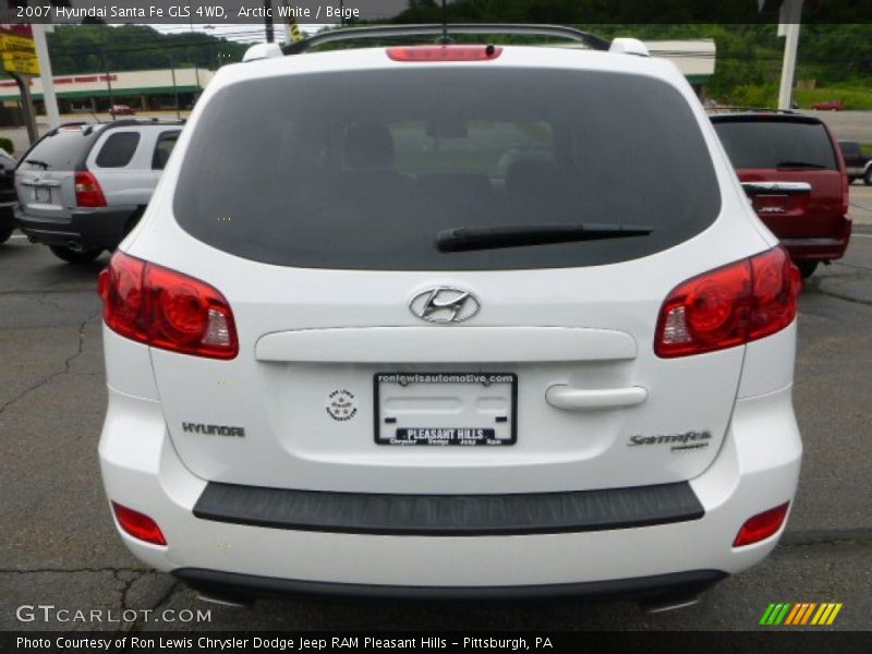 Arctic White / Beige 2007 Hyundai Santa Fe GLS 4WD