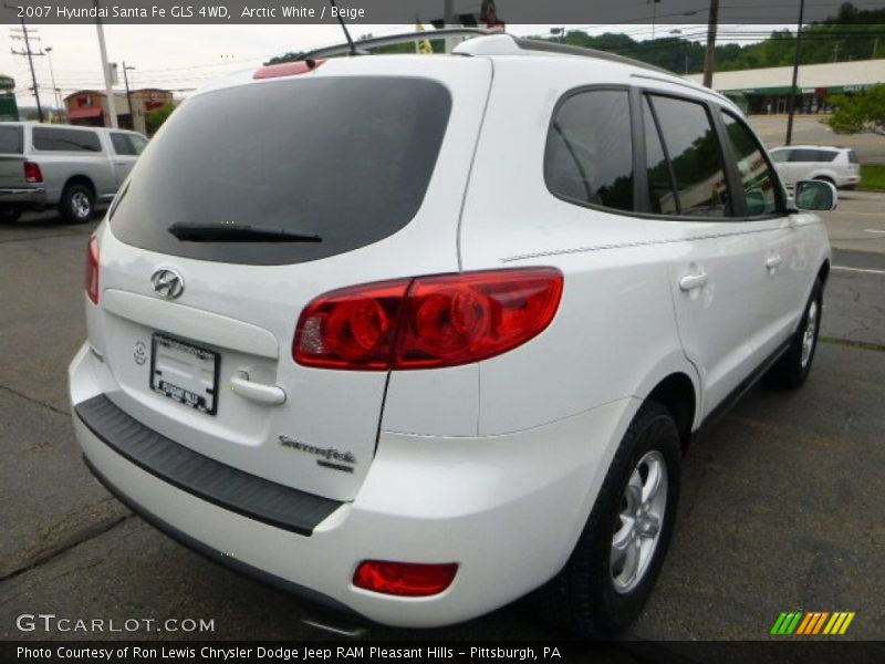 Arctic White / Beige 2007 Hyundai Santa Fe GLS 4WD