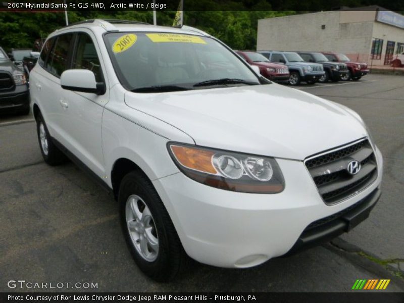 Arctic White / Beige 2007 Hyundai Santa Fe GLS 4WD