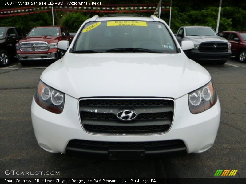 Arctic White / Beige 2007 Hyundai Santa Fe GLS 4WD