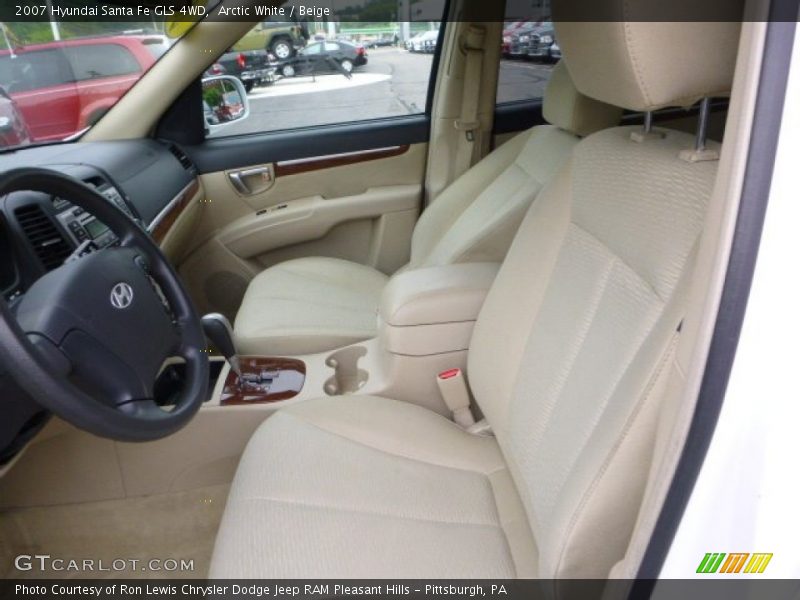 Arctic White / Beige 2007 Hyundai Santa Fe GLS 4WD