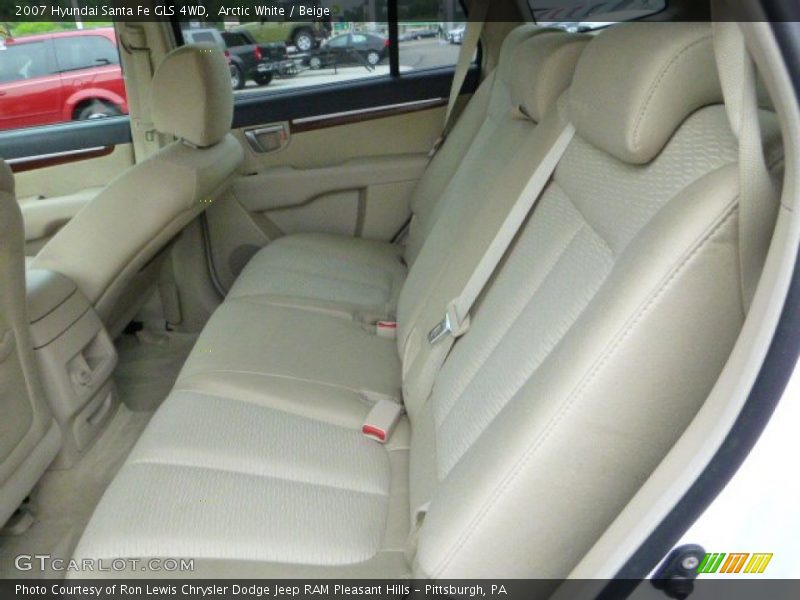 Arctic White / Beige 2007 Hyundai Santa Fe GLS 4WD