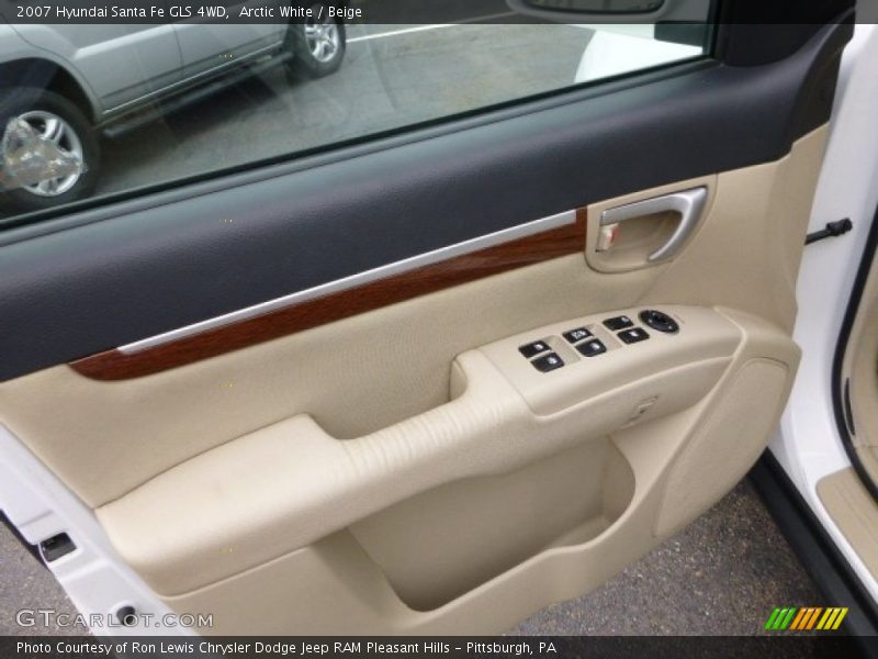 Arctic White / Beige 2007 Hyundai Santa Fe GLS 4WD