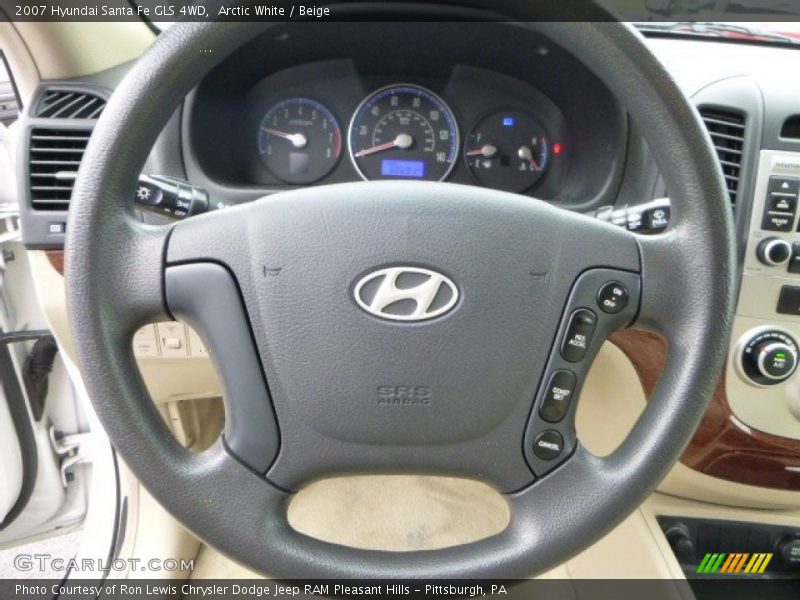 Arctic White / Beige 2007 Hyundai Santa Fe GLS 4WD