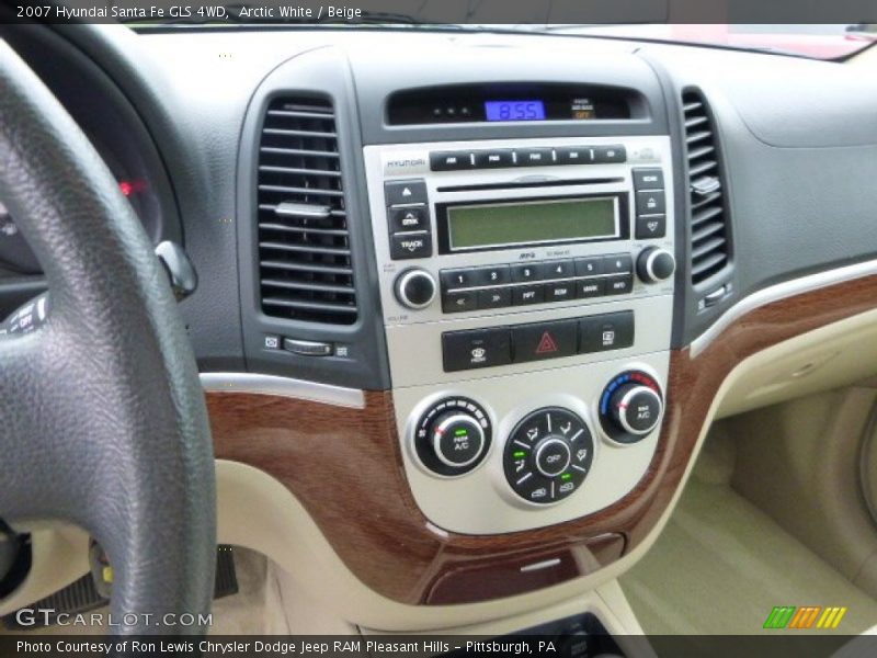 Arctic White / Beige 2007 Hyundai Santa Fe GLS 4WD