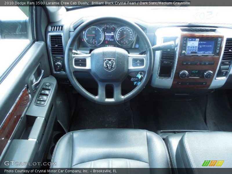 Brilliant Black Crystal Pearl / Dark Slate/Medium Graystone 2010 Dodge Ram 3500 Laramie Crew Cab Dually