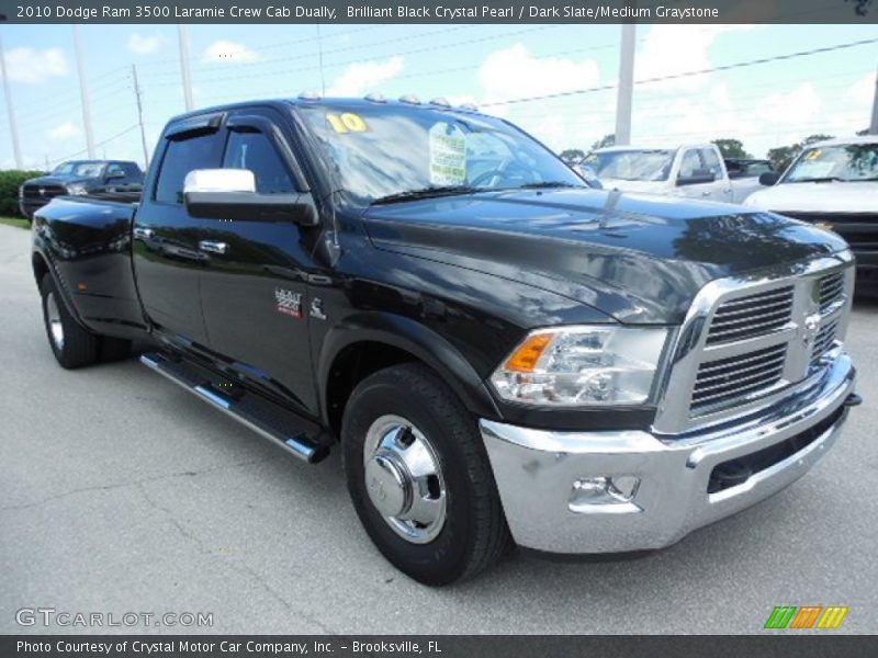 Brilliant Black Crystal Pearl / Dark Slate/Medium Graystone 2010 Dodge Ram 3500 Laramie Crew Cab Dually