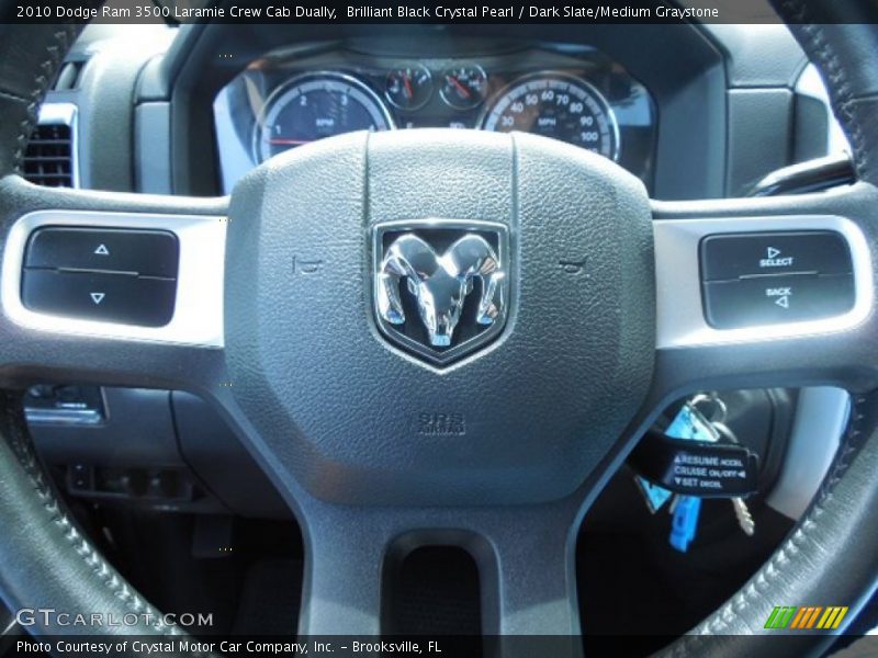 Brilliant Black Crystal Pearl / Dark Slate/Medium Graystone 2010 Dodge Ram 3500 Laramie Crew Cab Dually